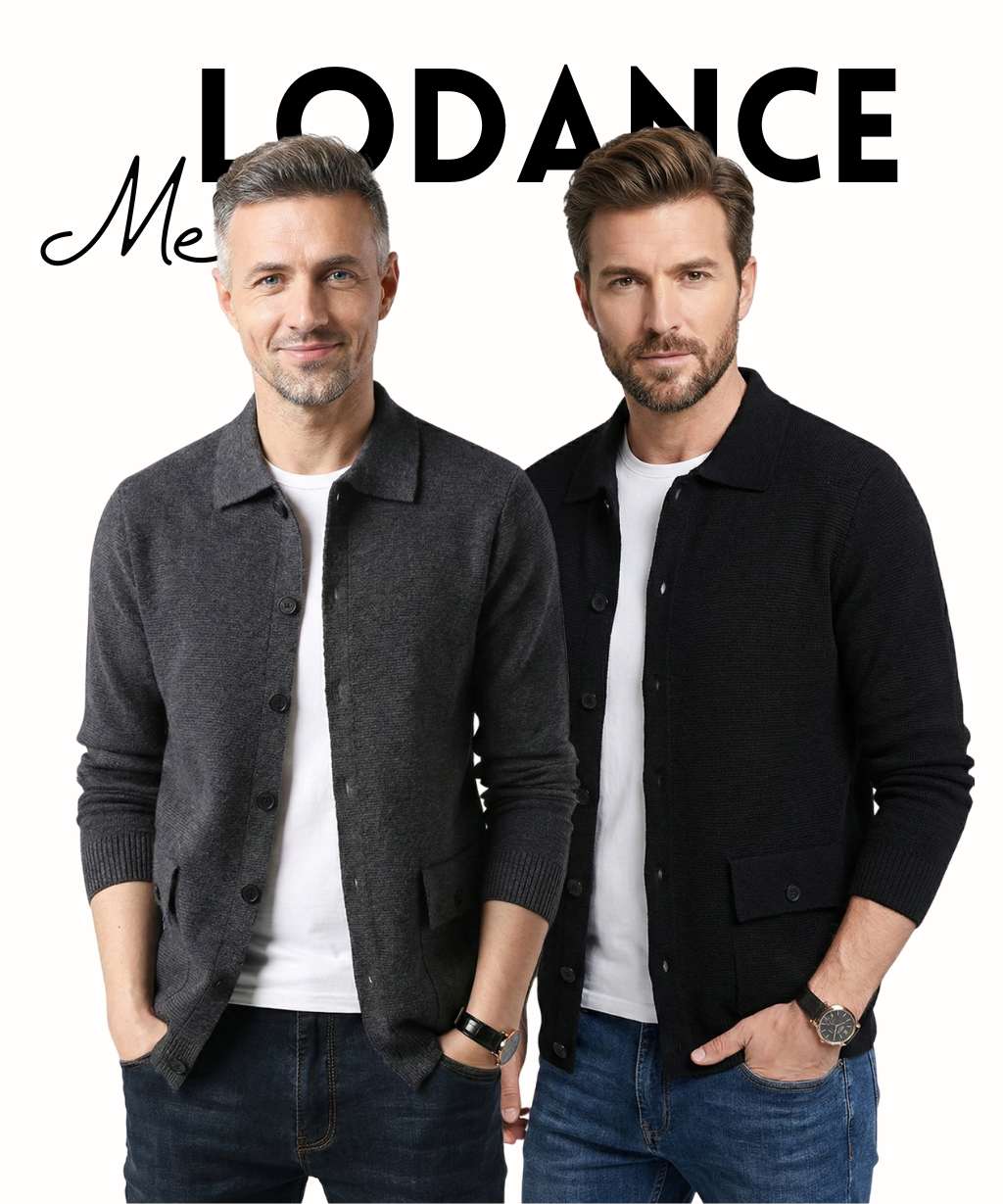 Cardigan Homme à Col Polo - Disponible en Noir et Gris