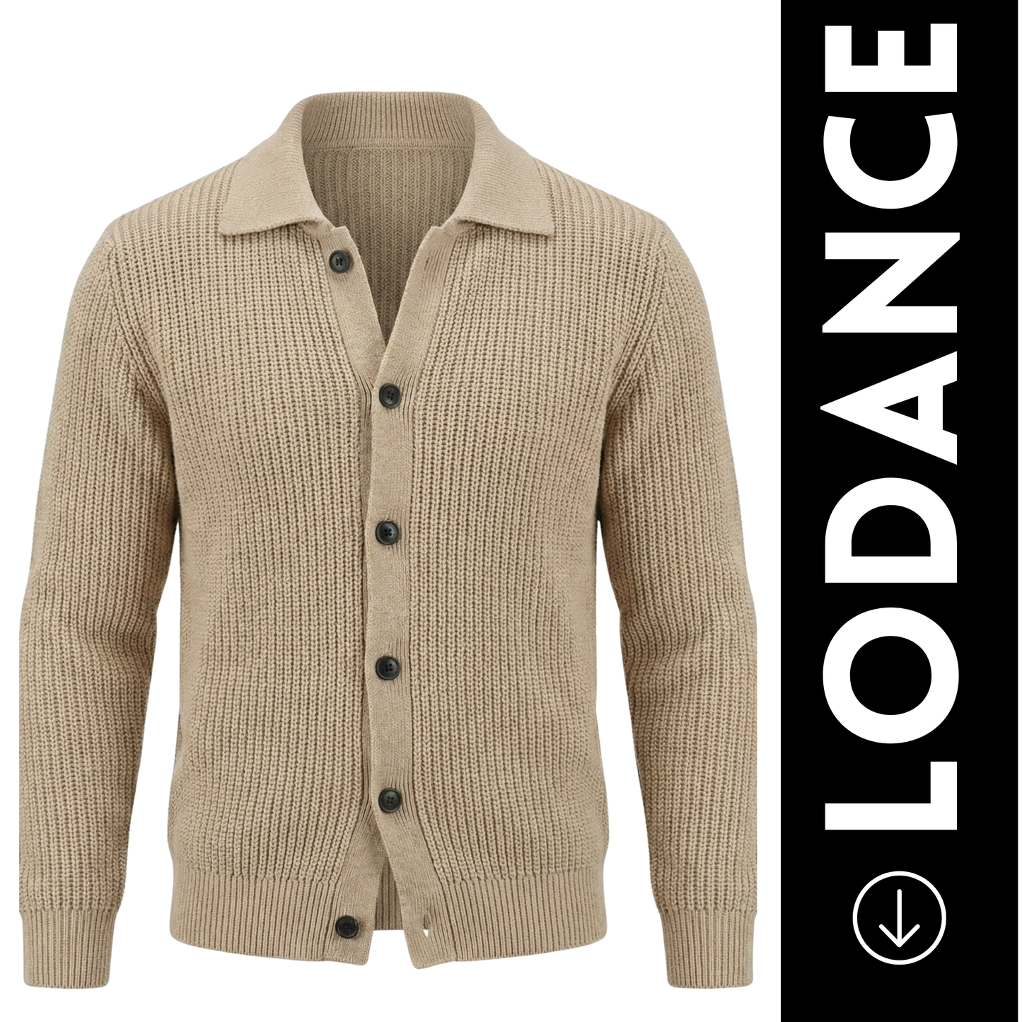 Lodance – Cardigan Homme à Col Classique