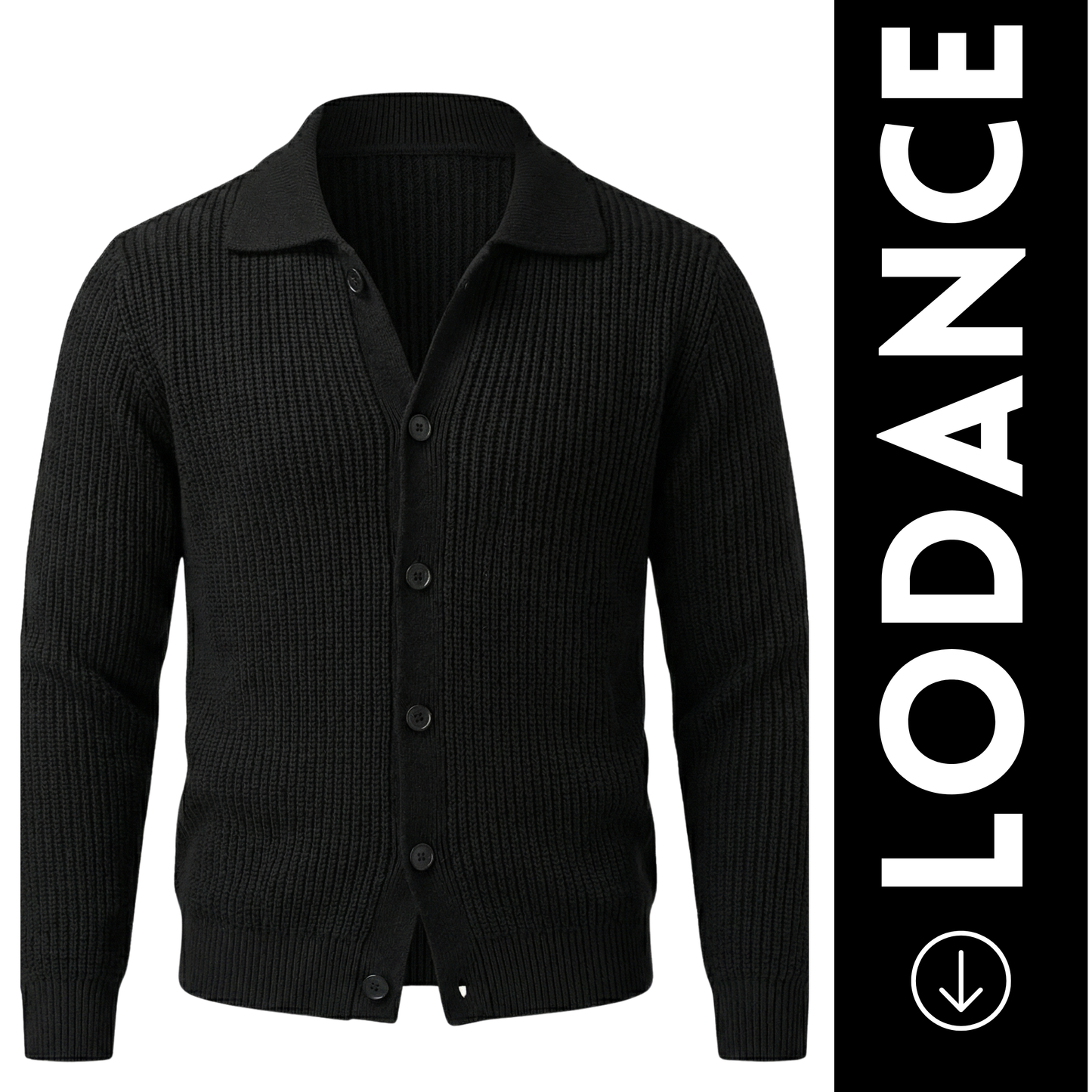 Lodance – Cardigan Homme à Col Classique