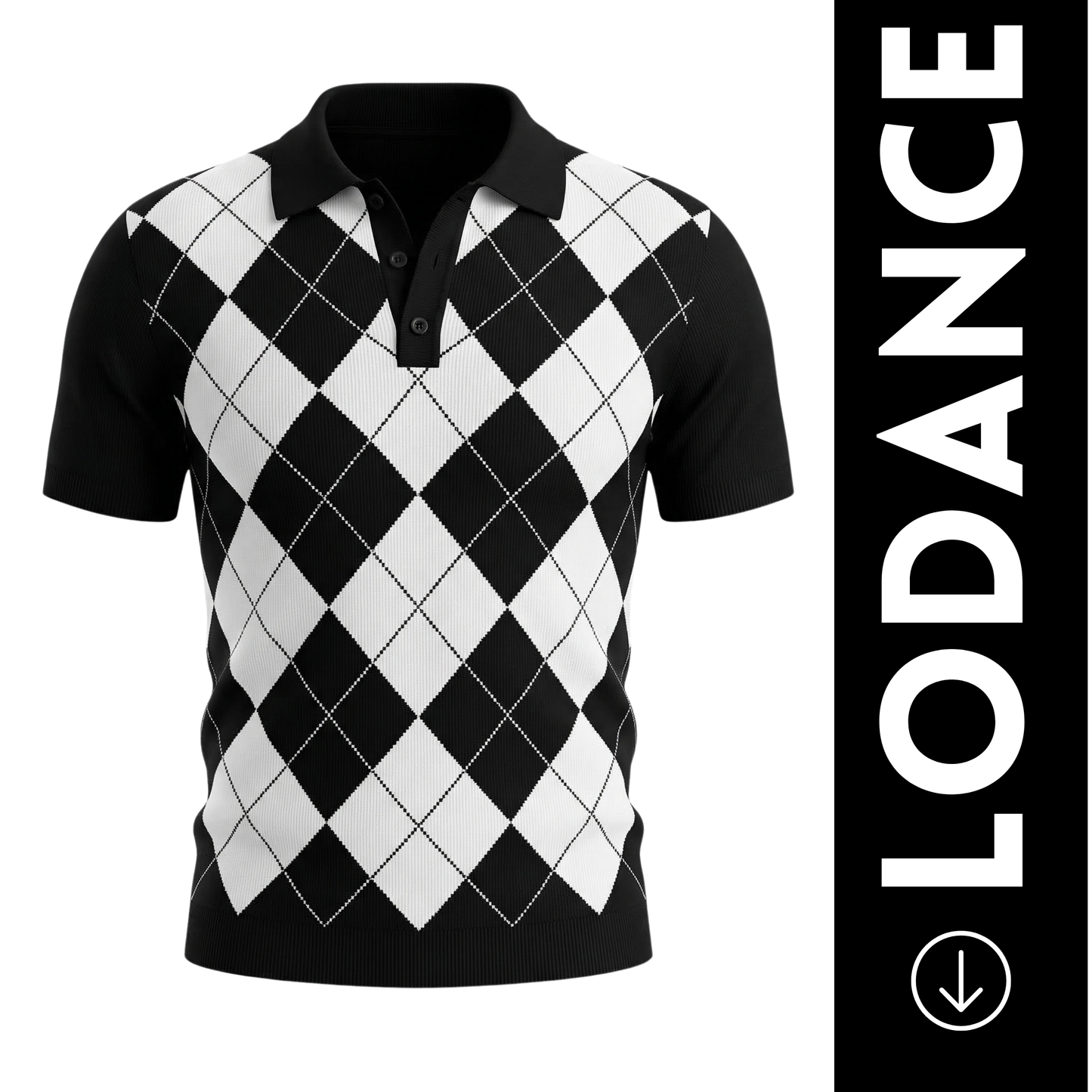 Lodance – Polo Argyle en maille