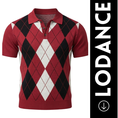 Lodance – Polo Argyle en maille