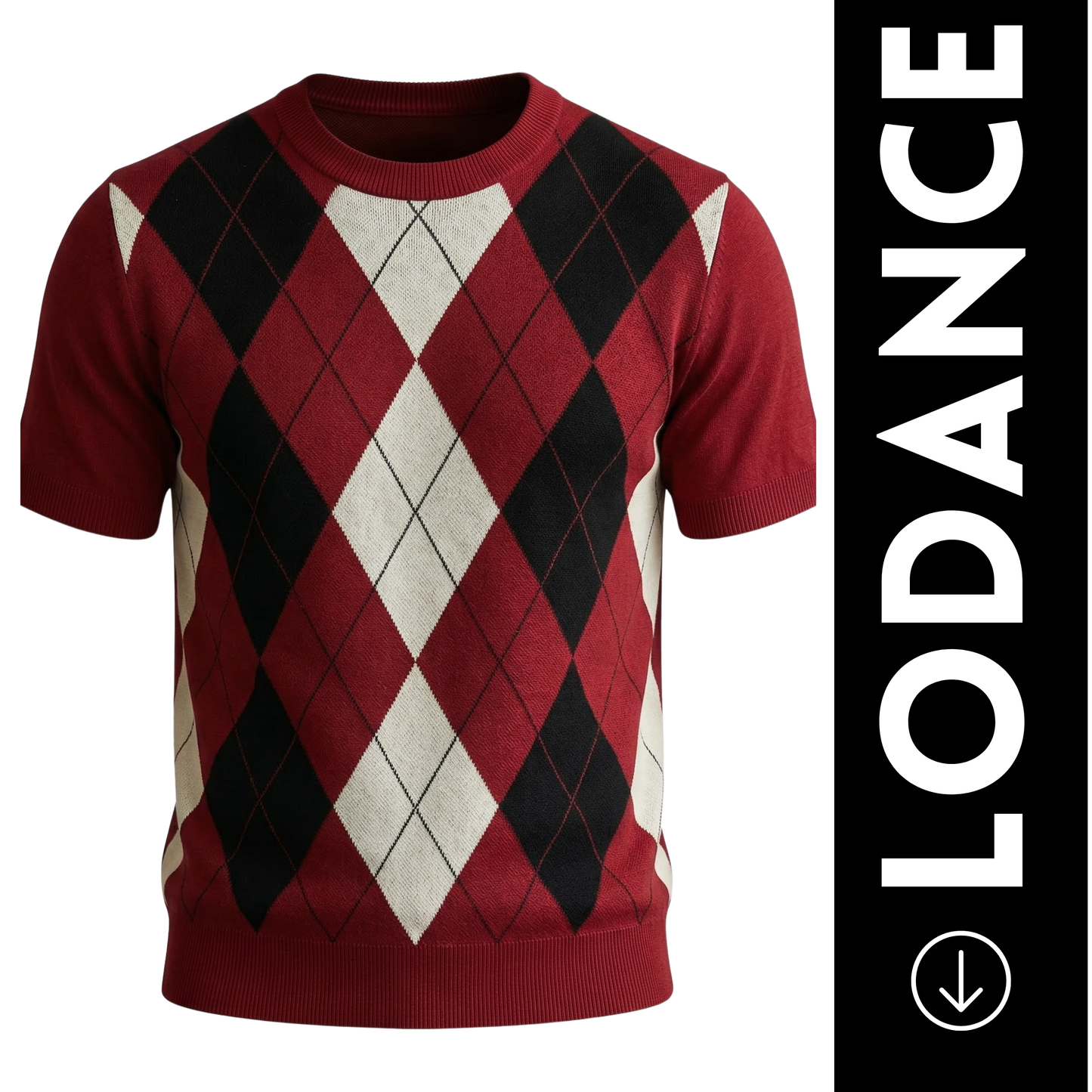 Lodance T-Shirt Argyle Col Rond