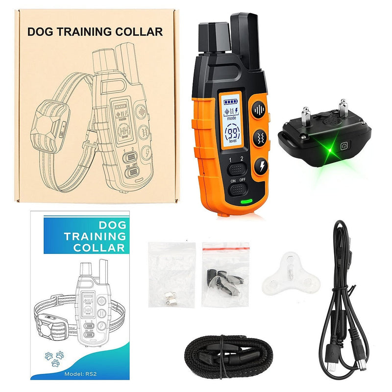 Collier de dressage premium pour chiens – portée de 1000 m, étanche et rechargeable