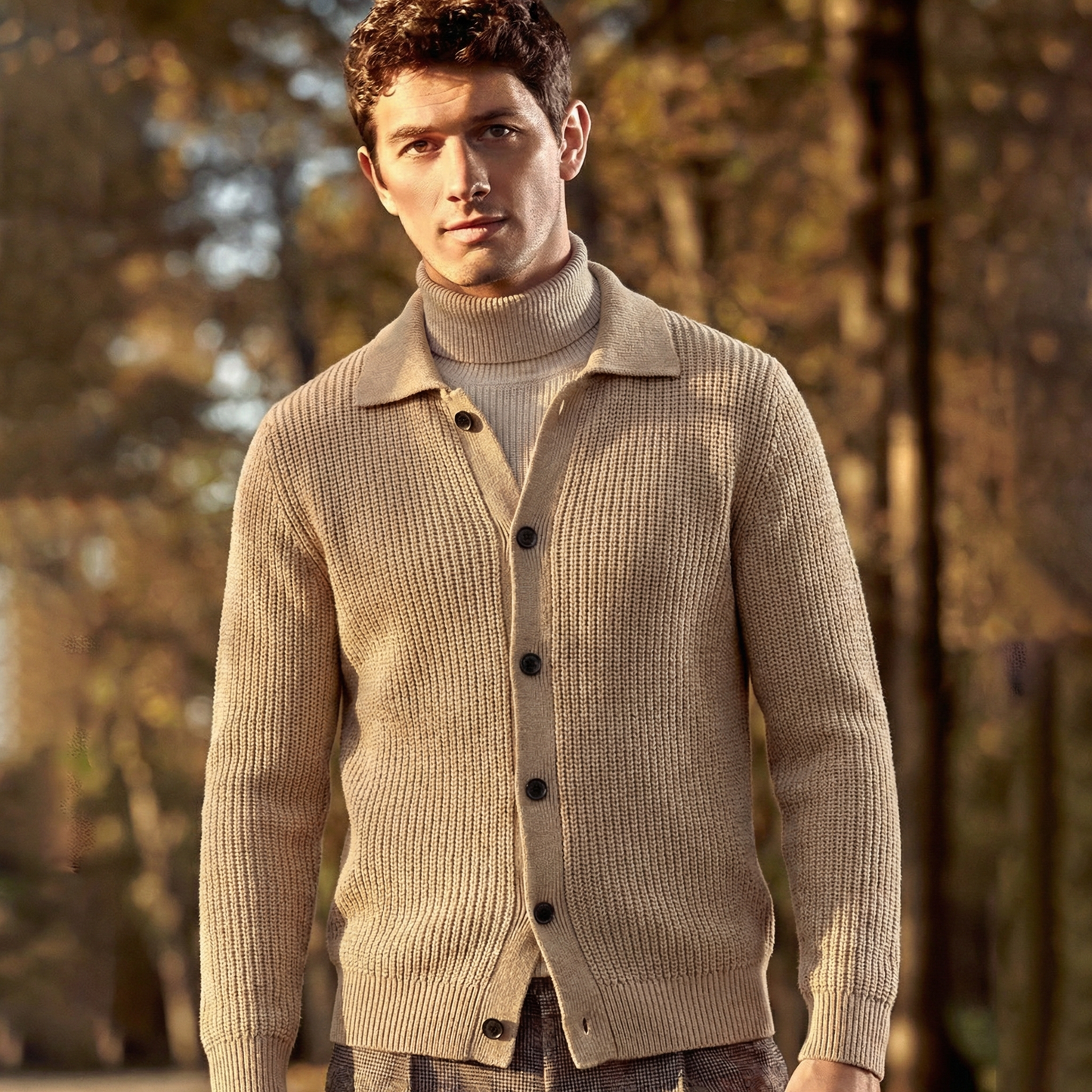 Lodance – Cardigan Homme à Col Classique