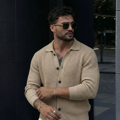 Lodance – Cardigan Homme à Col Classique