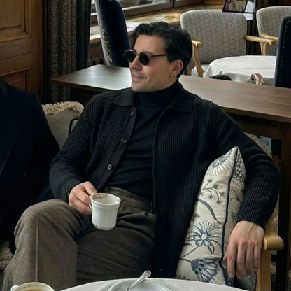 Lodance – Cardigan Homme à Col Classique