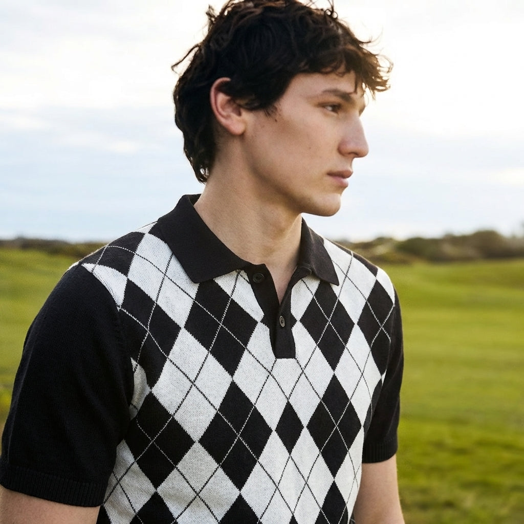 Lodance – Polo Argyle en maille