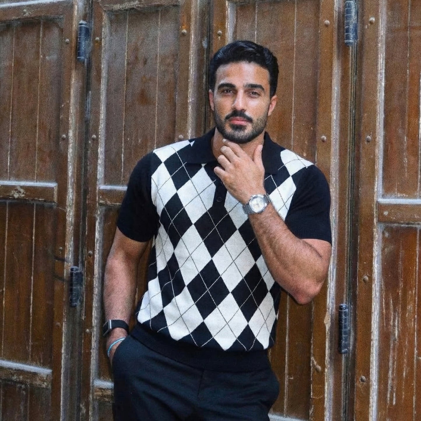 Lodance – Polo Argyle en maille