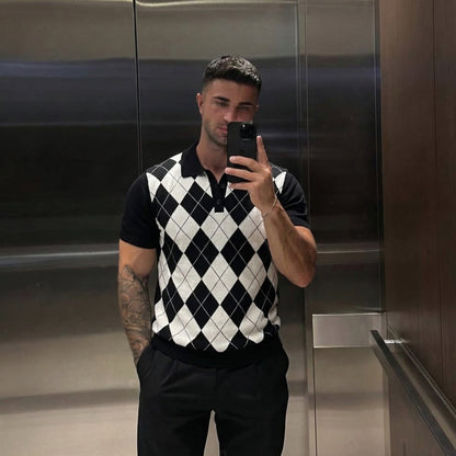 Lodance – Polo Argyle en maille