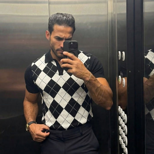 Lodance – Polo Argyle en maille