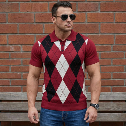 Lodance – Polo Argyle en maille