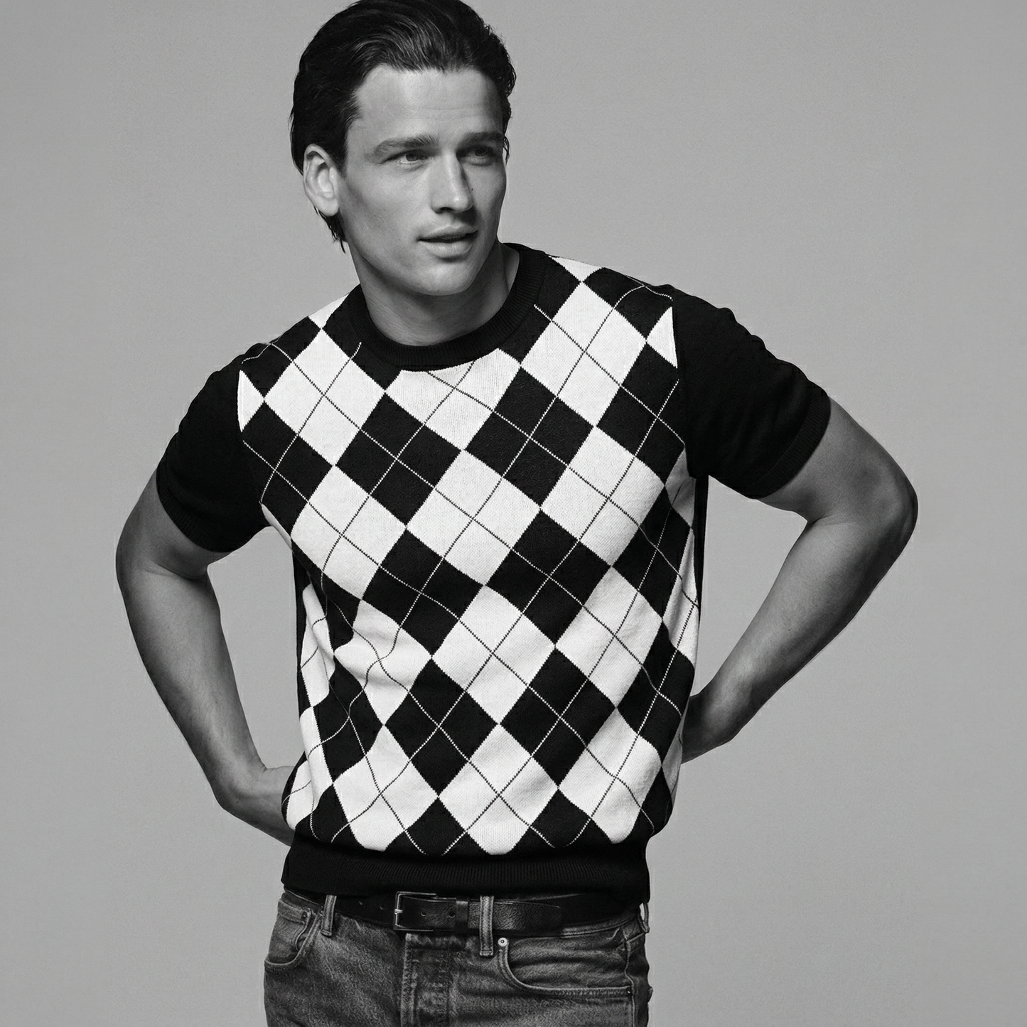 Lodance T-Shirt Argyle Col Rond