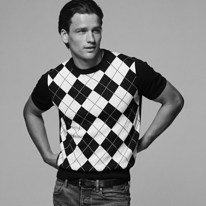 Lodance T-Shirt Argyle Col Rond