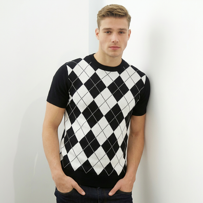 Lodance T-Shirt Argyle Col Rond