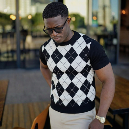 Lodance T-Shirt Argyle Col Rond