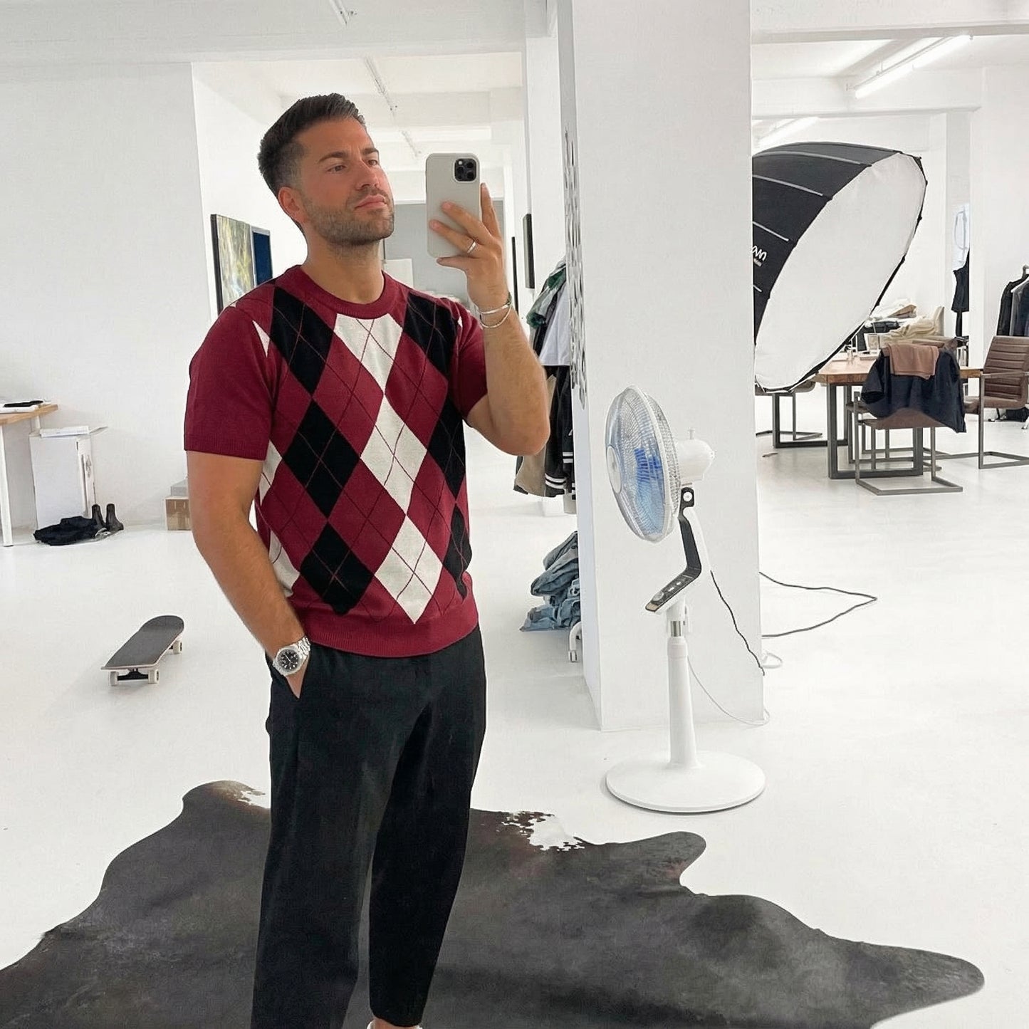 Lodance T-Shirt Argyle Col Rond