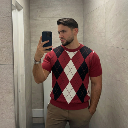 Lodance T-Shirt Argyle Col Rond