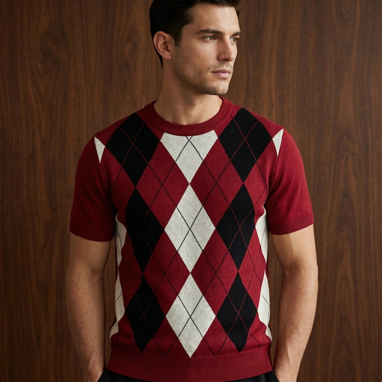 Lodance T-Shirt Argyle Col Rond