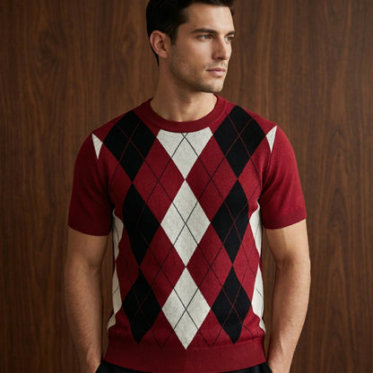 Lodance T-Shirt Argyle Col Rond