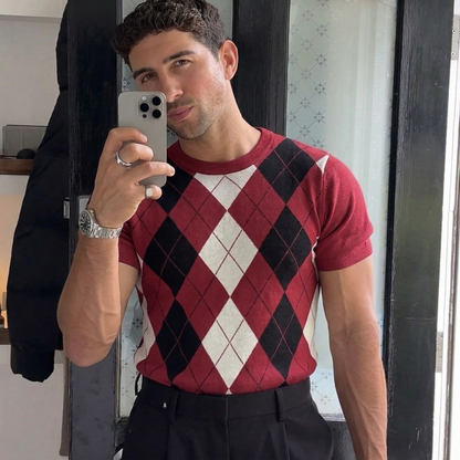 Lodance T-Shirt Argyle Col Rond