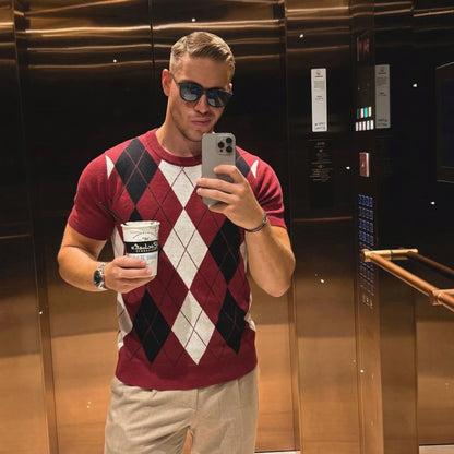 Lodance T-Shirt Argyle Col Rond