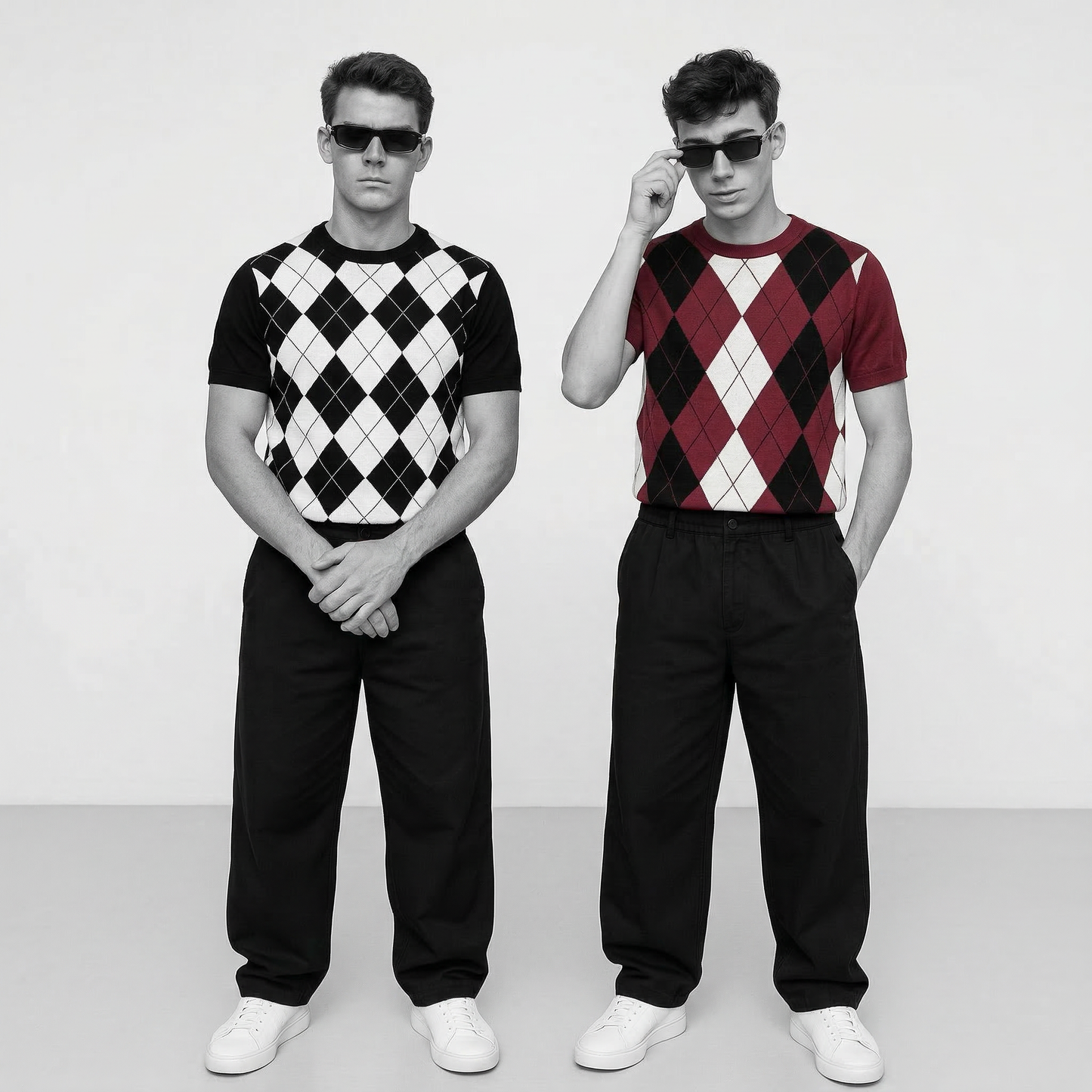 Lodance T-Shirt Argyle Col Rond