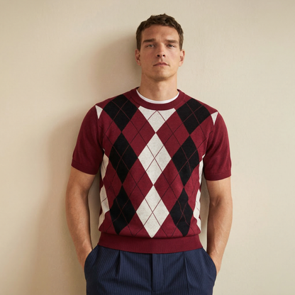 Lodance T-Shirt Argyle Col Rond