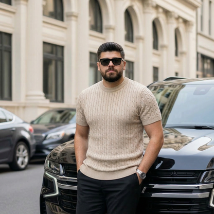Lodance – T-shirt en maille torsadée premium