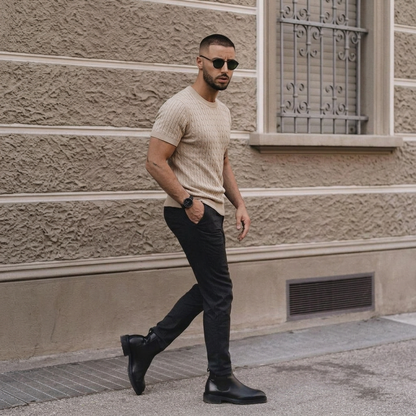 Lodance – T-shirt en maille torsadée premium