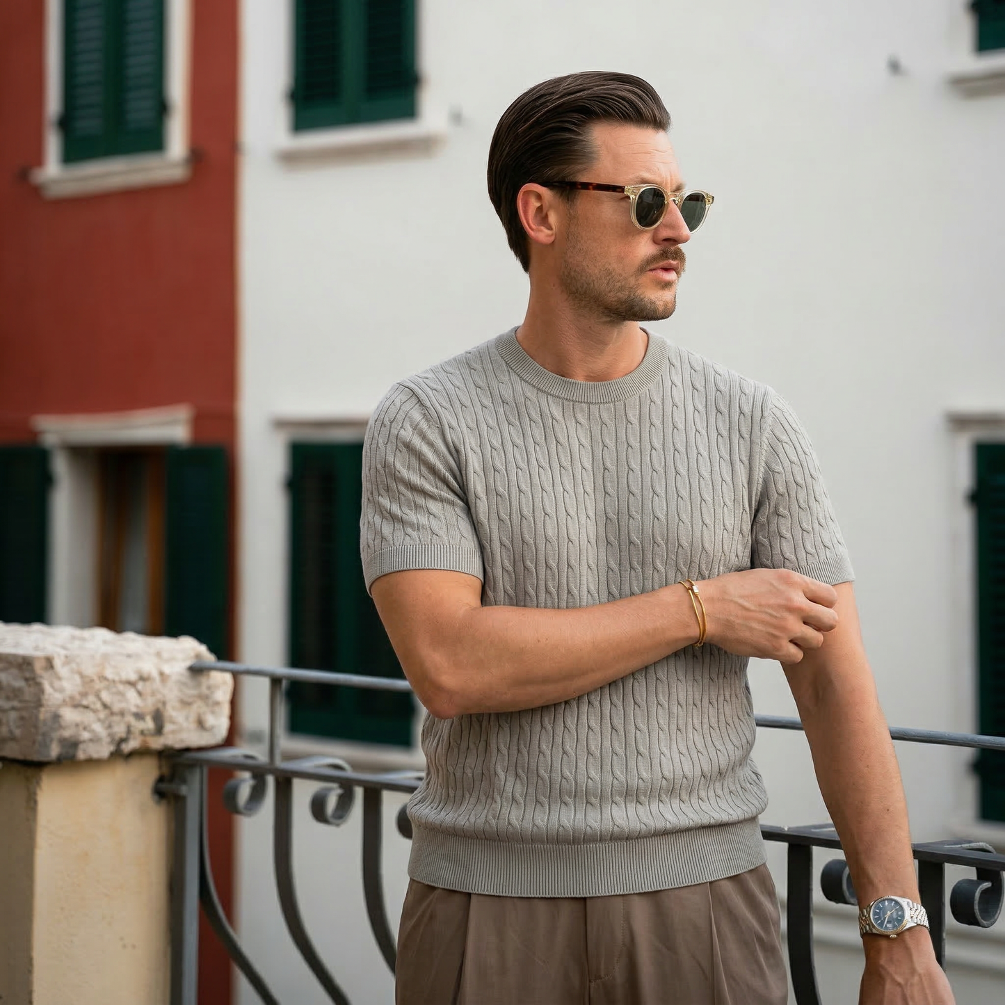 Lodance – T-shirt en maille torsadée premium